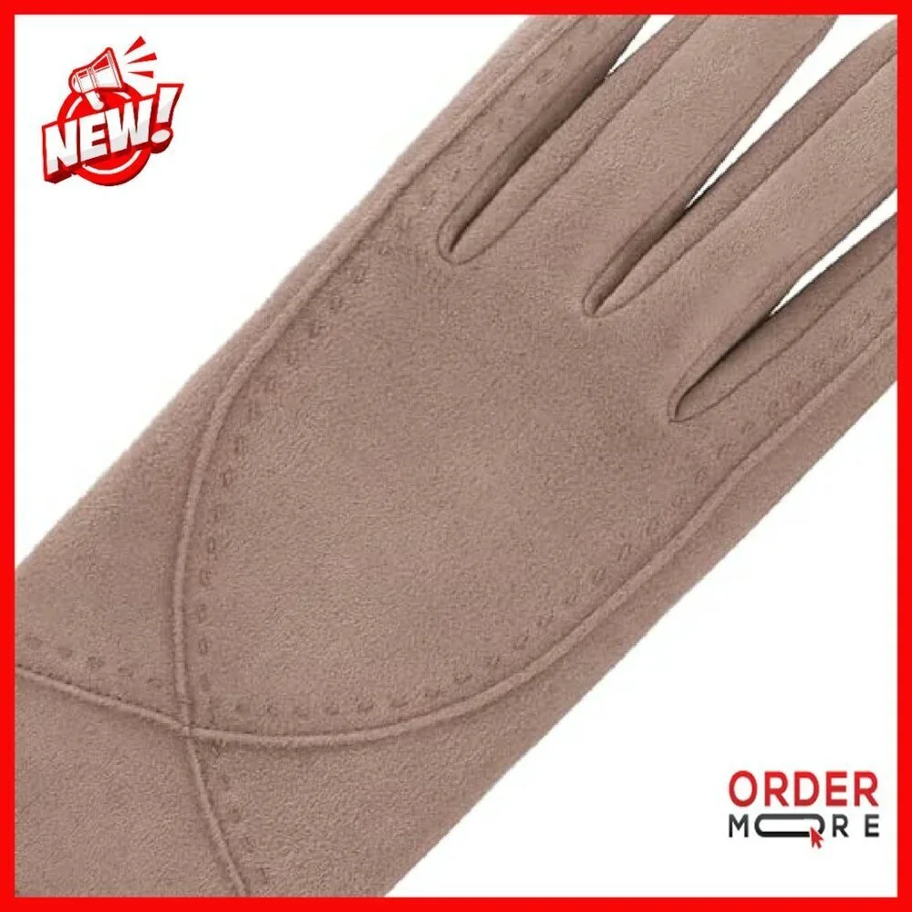 Water Repellent Touchscreen Microsuede Shortie Gloves - All Weather Defense